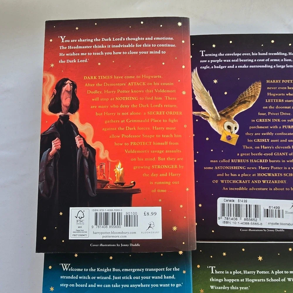 🆕️ NWOT - J K Rowling Harry Potter Books 1, 2, 3 and‎ 5 Paperback Set - Picture 10 of 14